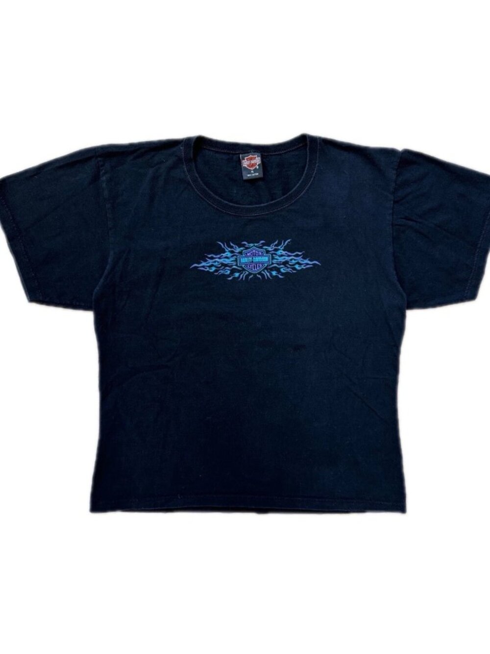 Harley-Davidson Blue Fire Womens XL Black Tee South Valley Sandy Utah